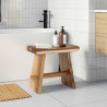 Taboret prysznicowy Naturalny 50 x 30 x 44 cm Drewno Suar