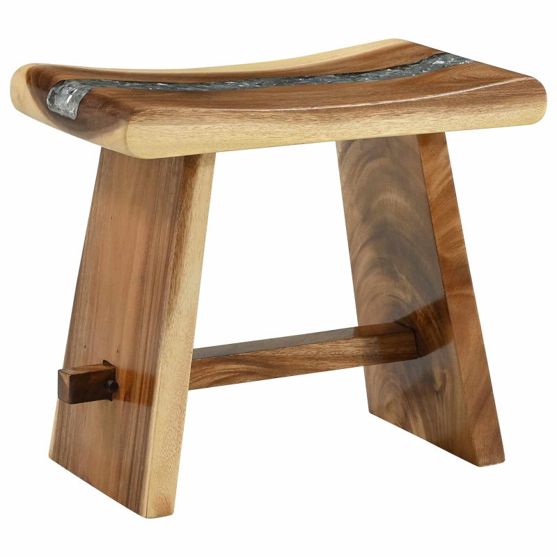 Taboret prysznicowy Naturalny 50 x 30 x 44 cm Drewno Suar
