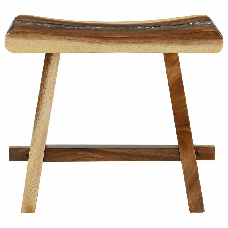 Taboret prysznicowy Naturalny 50 x 30 x 44 cm Drewno Suar