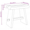 Taboret prysznicowy Naturalny 50 x 30 x 44 cm Drewno Suar