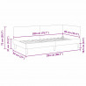 Rama łóżka narożnego Kremowy 90 cm x 200 cm Tkanina i sklejka