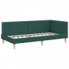 Rama łóżka narożnego Z zagłówkiem Ciemna zieleń 100 cm x 200 cm