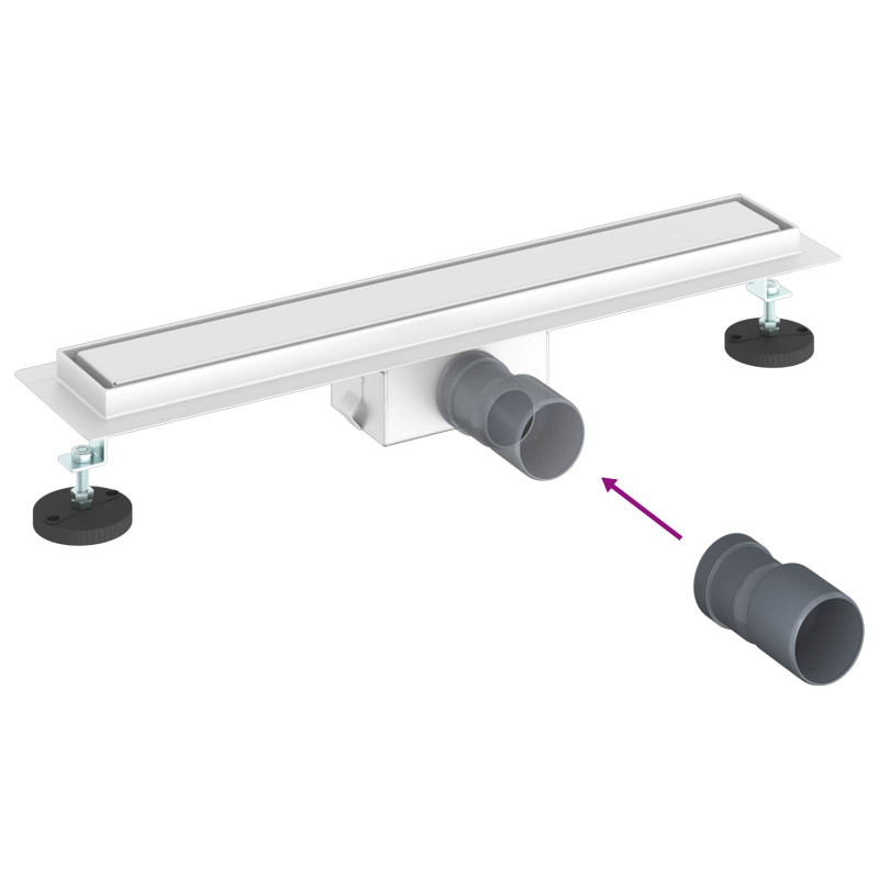 2 w 1 Odwodnienie prysznicowe Srebrny 60 cm Stal nierdzewna 304