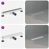 2 w 1 Odwodnienie prysznicowe Srebrny 60 cm Stal nierdzewna 304