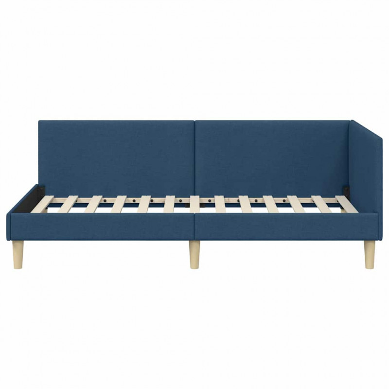 Rama łóżka narożnego Z zagłówkiem Niebieski 100 cm x 200 cm