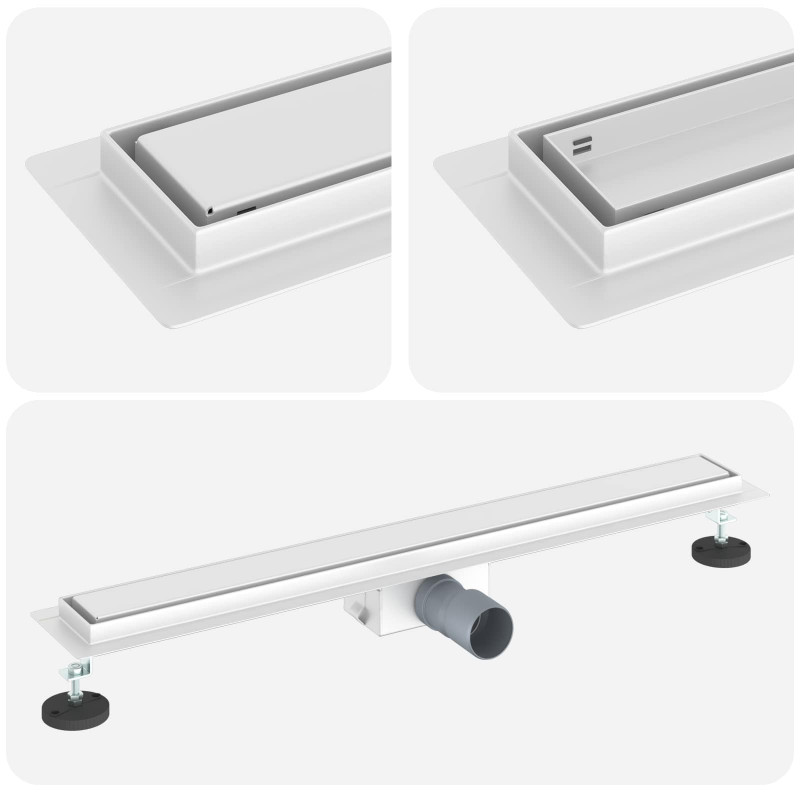 2 w 1 Odwodnienie prysznicowe Srebrny 70 cm Stal nierdzewna 304