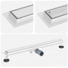 2 w 1 Odwodnienie prysznicowe Srebrny 70 cm Stal nierdzewna 304