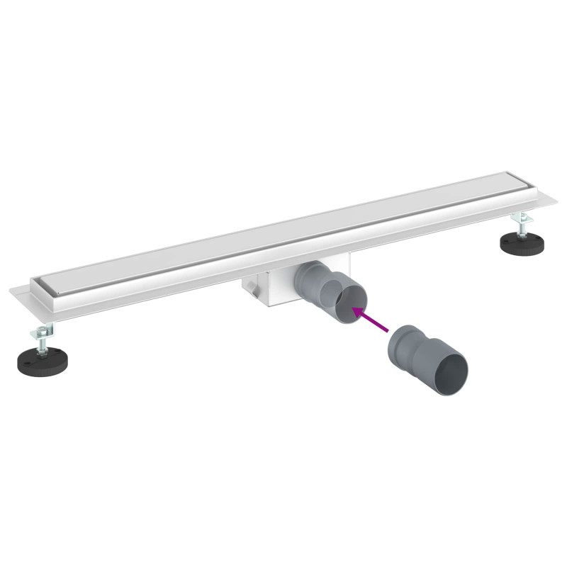 2 w 1 Odwodnienie prysznicowe Srebrny 70 cm Stal nierdzewna 304