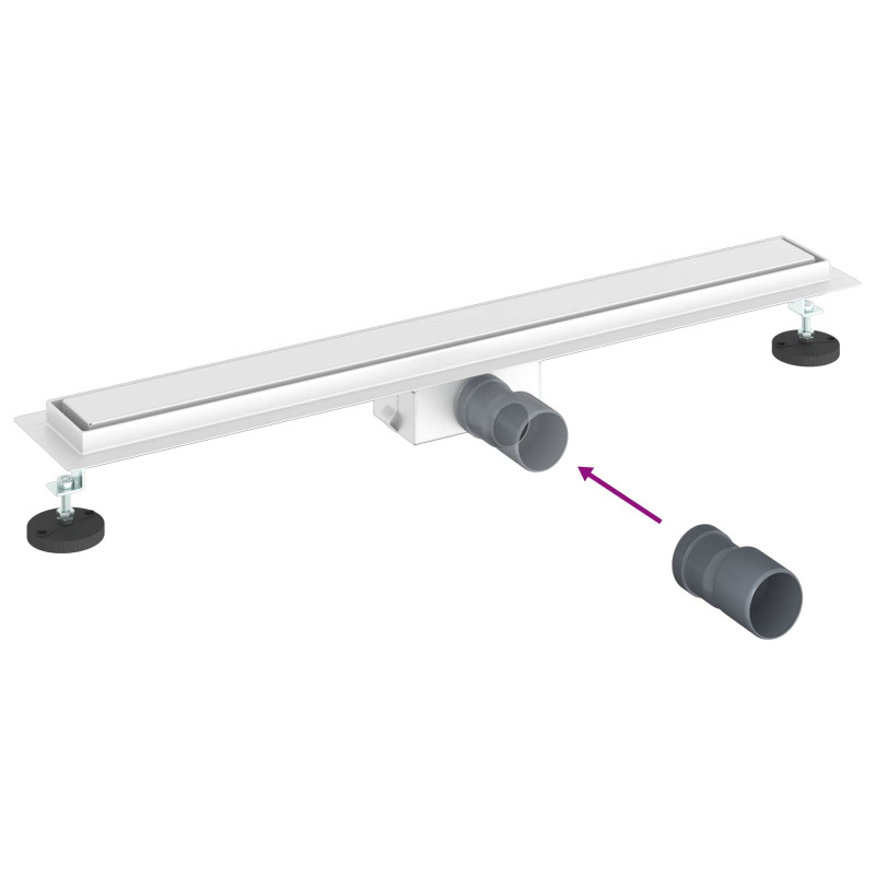 2 w 1 Odwodnienie prysznicowe Srebrny 80 cm Stal nierdzewna 304