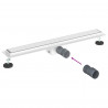 2 w 1 Odwodnienie prysznicowe Srebrny 80 cm Stal nierdzewna 304