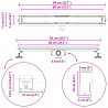 2 w 1 Odwodnienie prysznicowe Srebrny 80 cm Stal nierdzewna 304