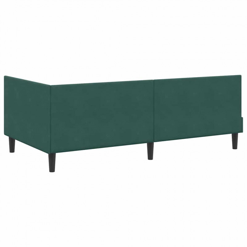 Rama łóżka narożnego Ciemna zieleń 80 cm x 200 cm Aksamit