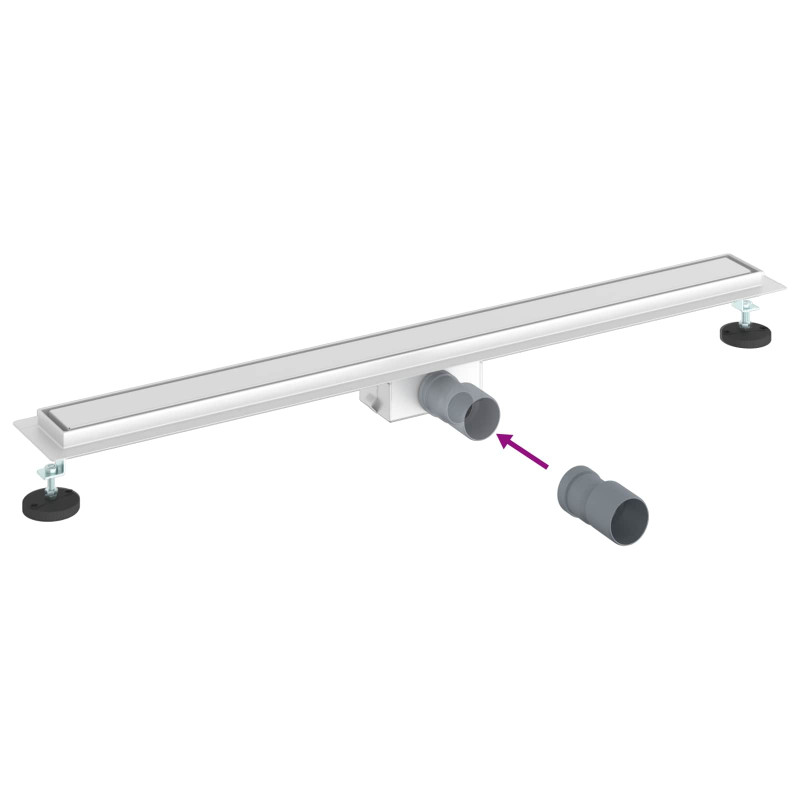 2 w 1 Odwodnienie prysznicowe Srebrny 90 cm Stal nierdzewna 304