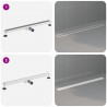 2 w 1 Odwodnienie prysznicowe Srebrny 90 cm Stal nierdzewna 304