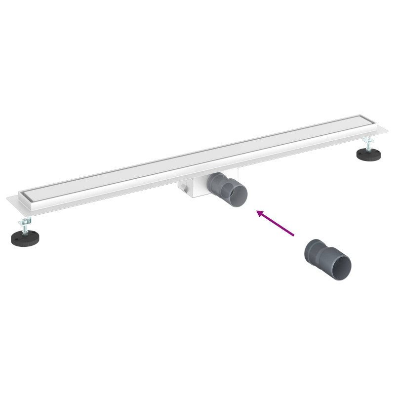 2 w 1 Odwodnienie prysznicowe Srebrny 100 cm