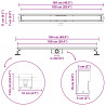 2 w 1 Odwodnienie prysznicowe Srebrny 100 cm