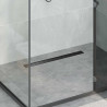 2 w 1 Odwodnienie prysznicowe Czarny 70 cm Stal nierdzewna 304