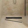 2 w 1 Odwodnienie prysznicowe Czarny 70 cm Stal nierdzewna 304
