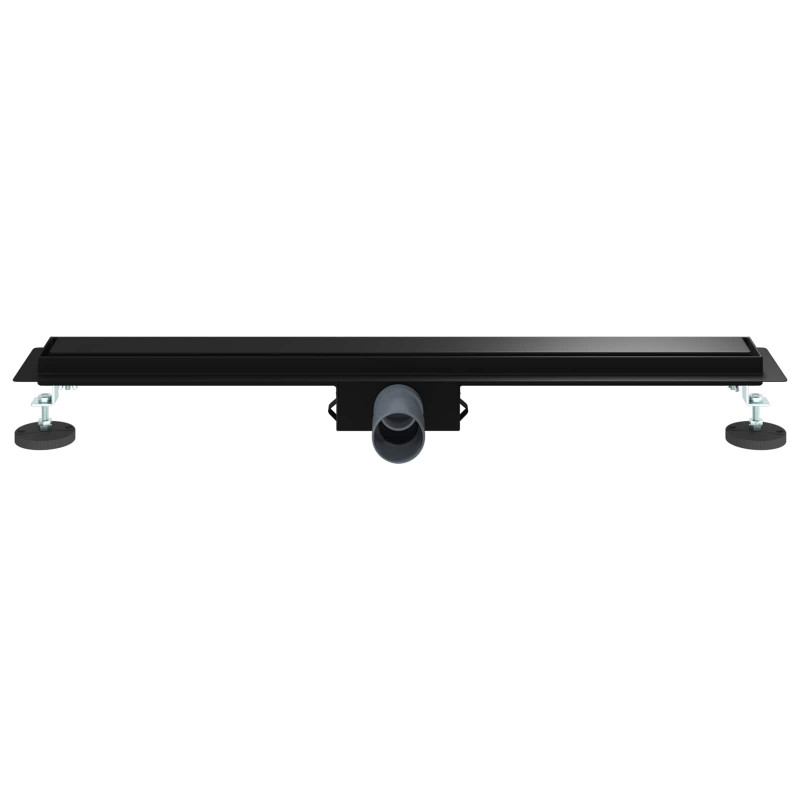 2 w 1 Odwodnienie prysznicowe Czarny 70 cm Stal nierdzewna 304