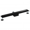 2 w 1 Odwodnienie prysznicowe Czarny 70 cm Stal nierdzewna 304