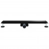 2 w 1 Odwodnienie prysznicowe Czarny 80 cm Stal nierdzewna 304
