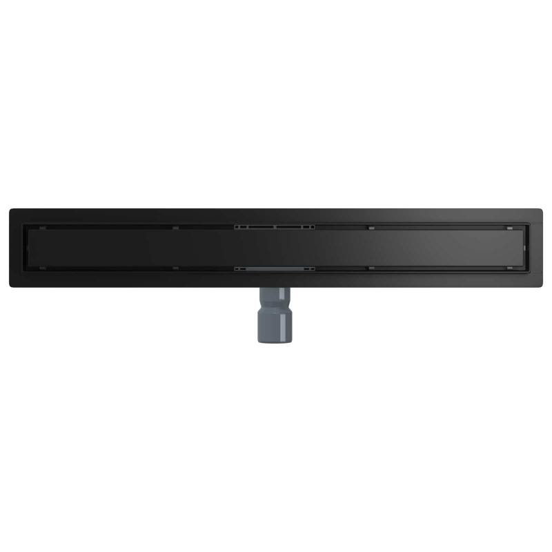 2 w 1 Odwodnienie prysznicowe Czarny 80 cm Stal nierdzewna 304