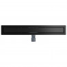 2 w 1 Odwodnienie prysznicowe Czarny 80 cm Stal nierdzewna 304
