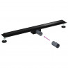 2 w 1 Odwodnienie prysznicowe Czarny 90 cm Stal nierdzewna 304