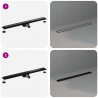 2 w 1 Odwodnienie prysznicowe Czarny 90 cm Stal nierdzewna 304