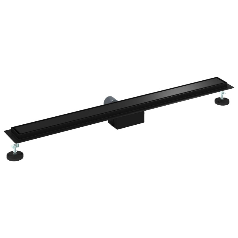 2 w 1 Odwodnienie prysznicowe Czarny 100 cm Stal nierdzewna 304