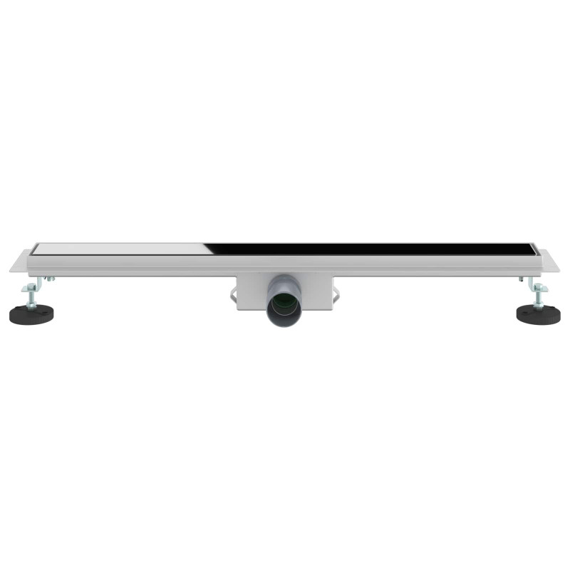 Odwodnienie prysznicowe z osłoną szklaną Czarny 70 cm