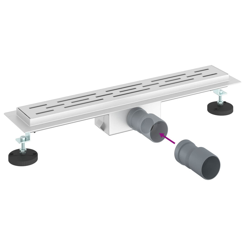 Odwodnienie prysznicowe z designem linii Srebrny 50 cm