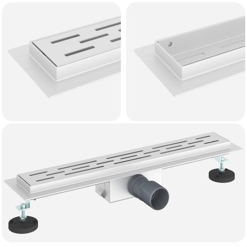 Odwodnienie prysznicowe z designem linii Srebrny 60 cm