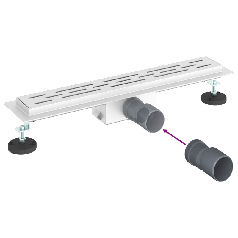Odwodnienie prysznicowe z designem linii Srebrny 60 cm