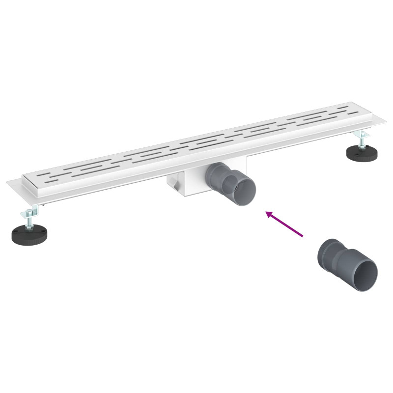 Odwodnienie prysznicowe z designem linii Srebrny 70 cm