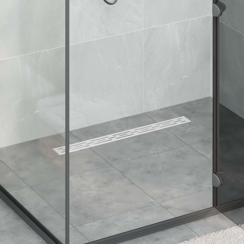 Odwodnienie prysznicowe z designem linii Srebrny 80 cm