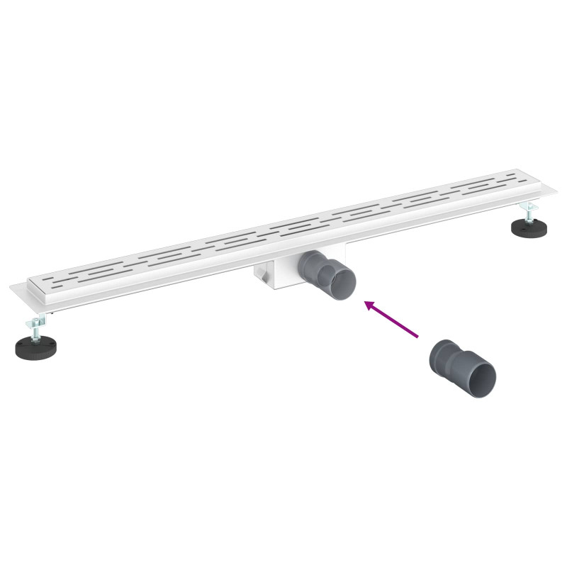 Odwodnienie prysznicowe z designem linii Srebrny 90 cm
