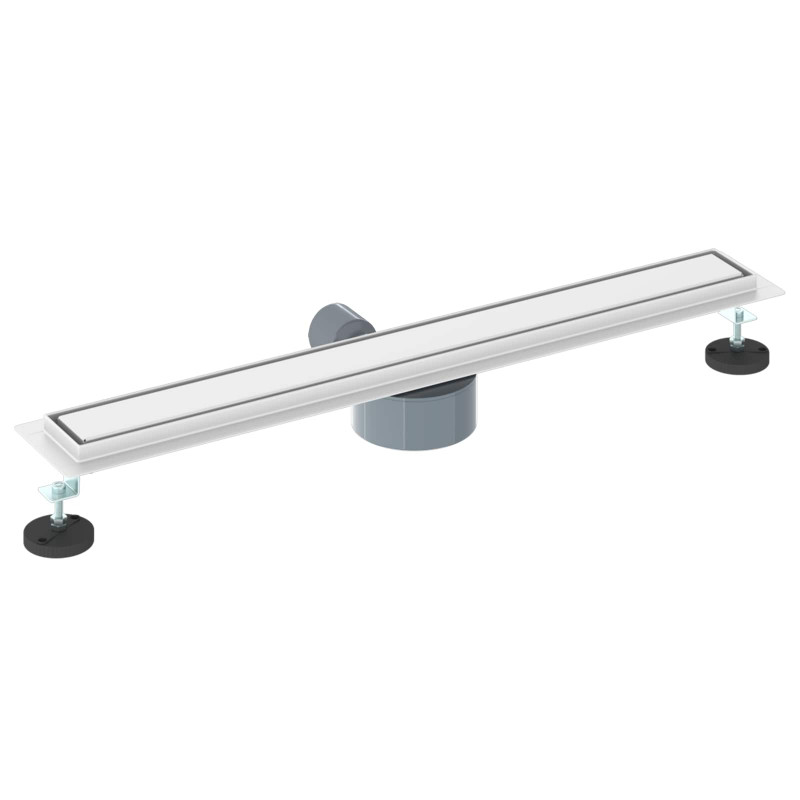 Odpływ prysznicowy 2 w 1 z syfonem 360° Srebrny 70 cm