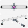 Odpływ prysznicowy 2 w 1 z syfonem 360° Srebrny 70 cm