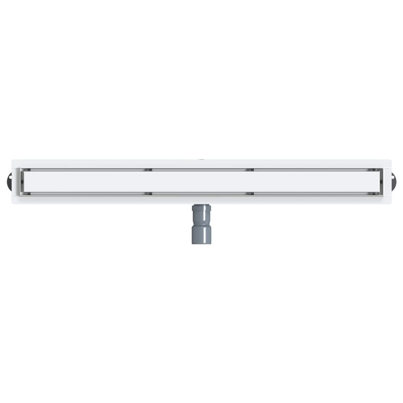 Odpływ prysznicowy 2 w 1 z syfonem 360° Srebrny 90 cm