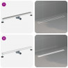 Odpływ prysznicowy 2 w 1 z syfonem 360° Srebrny 90 cm