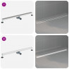Odpływ prysznicowy 2 w 1 z syfonem 360° Srebrny 100 cm