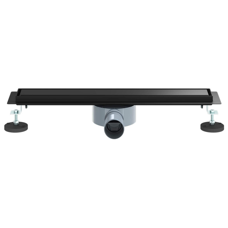 Odpływ prysznicowy 2 w 1 z syfonem 360° Czarny 50 cm
