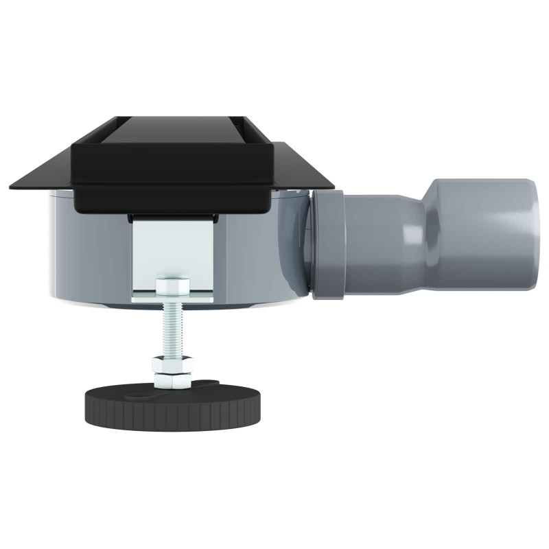 Odpływ prysznicowy 2 w 1 z syfonem 360° Czarny 50 cm