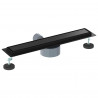 Odpływ prysznicowy 2 w 1 z syfonem 360° Czarny 50 cm