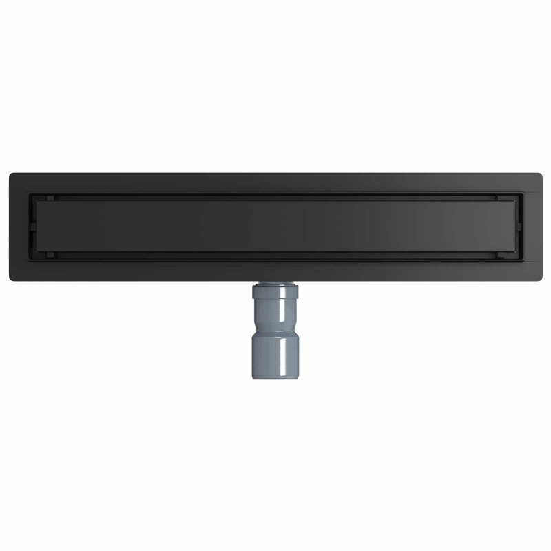 Odpływ prysznicowy 2 w 1 z syfonem 360° Czarny 50 cm