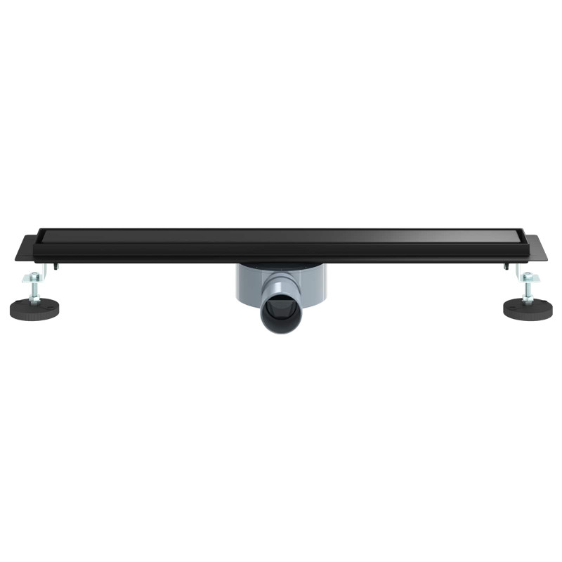 Odpływ prysznicowy 2 w 1 z syfonem 360° Czarny 60 cm