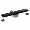 Odpływ prysznicowy 2 w 1 z syfonem 360° Czarny 60 cm