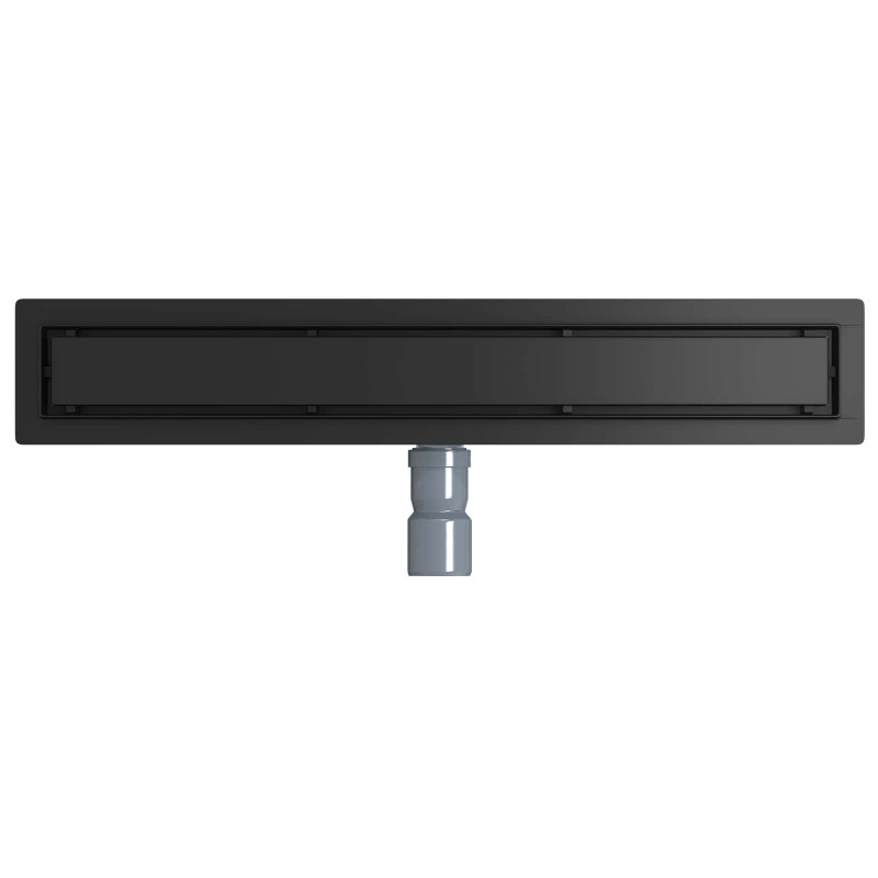 Odpływ prysznicowy 2 w 1 z syfonem 360° Czarny 60 cm