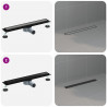 Odpływ prysznicowy 2 w 1 z syfonem 360° Czarny 60 cm
